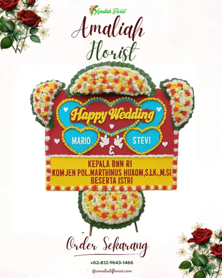 Papan Bunga Pernikahan Ngebruk